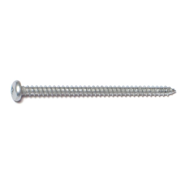 Midwest Fastener Sheet Metal Screw, #8 x 2-1/2 in, Zinc Plated Steel Pan Head Square Drive, 100 PK 08720 - main